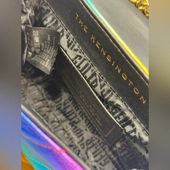 🆕 KURT GEIGER LONDON 🧿 NWOT Medium Leather Kensington Bag, Iridescent Rainbow - Picture 11 of 13